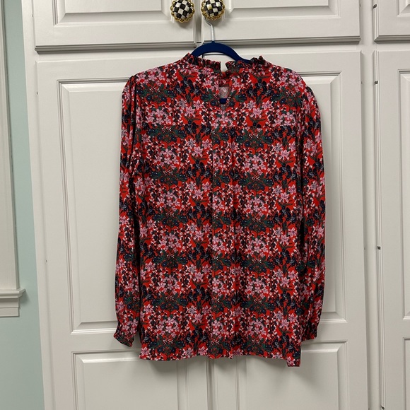 Joules Women’s Red Flower Blouse SZ-12 - Picture 2 of 7
